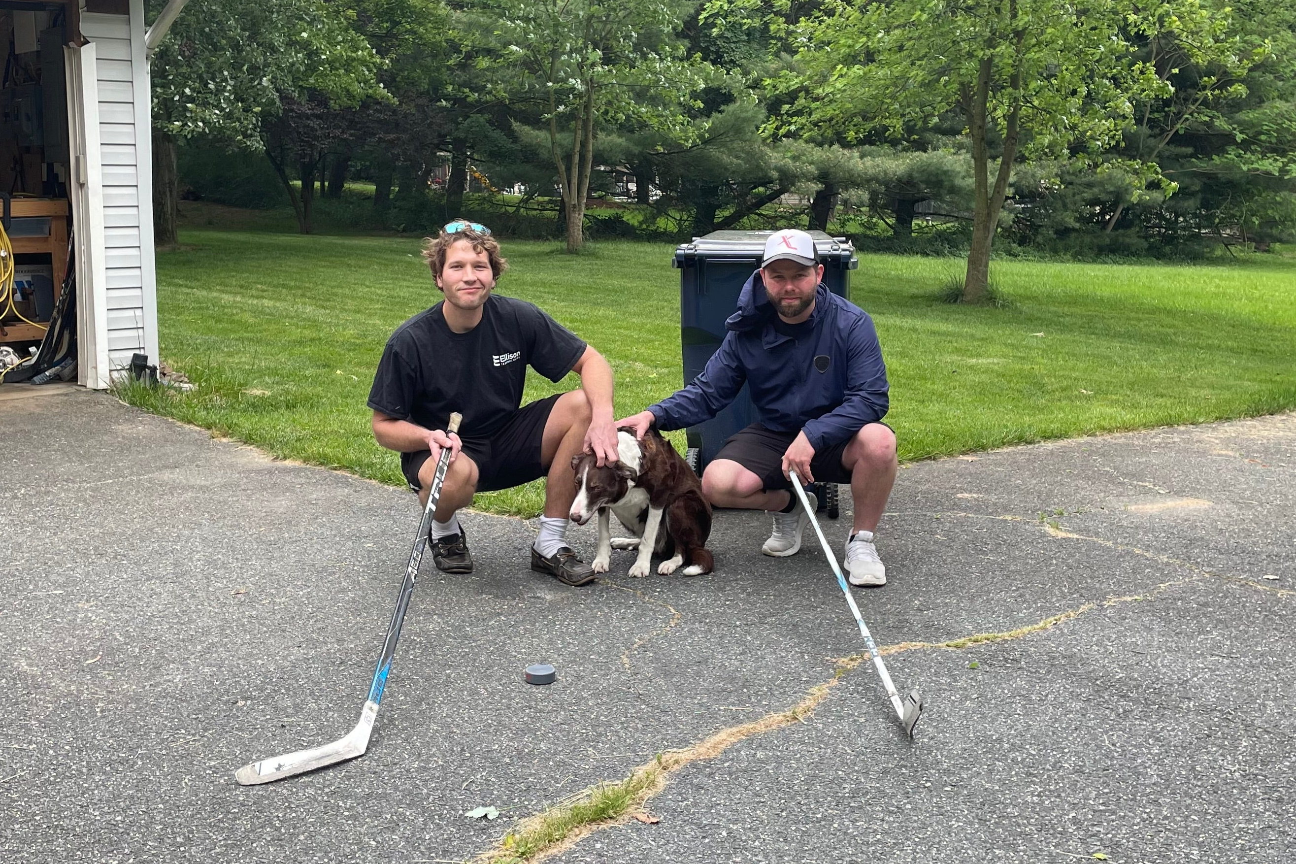 Carter, Lev, and Steve in Maryland using the Xenopuck